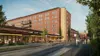 Illustration av Bromma sjukhus framtagen av White Arkitekter
